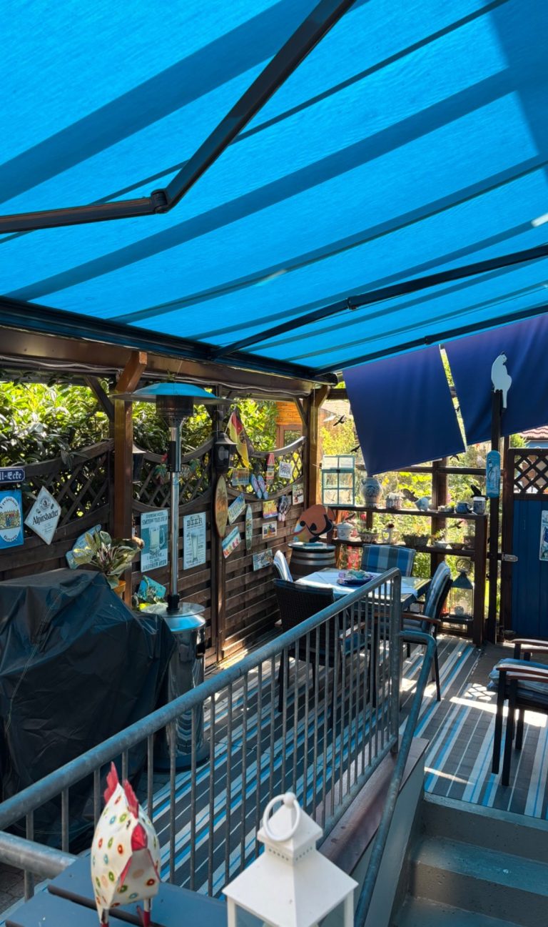 Unser Biergarten auf der Ostseite